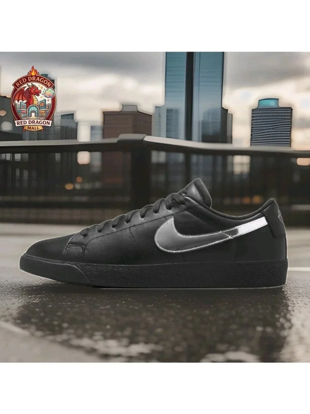 Nike Dancer Skateboards x Zoom Blazer SB Low Black Silver HJ6703-001 - Men's 12